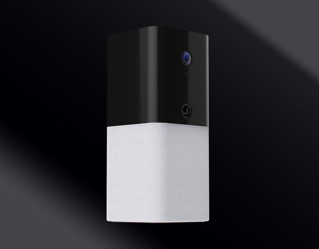 iota all-in-one security device on a black background